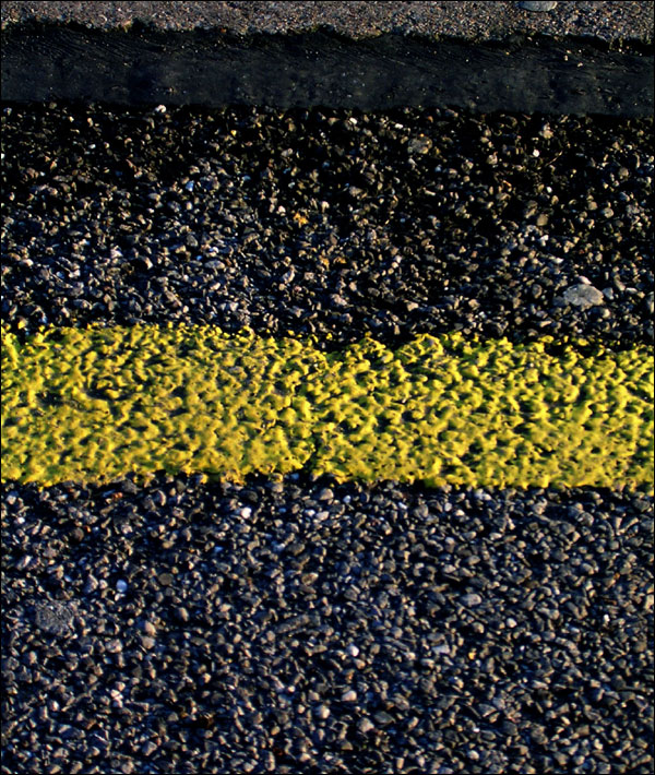 yellow stripe on tarmac, fulwell station